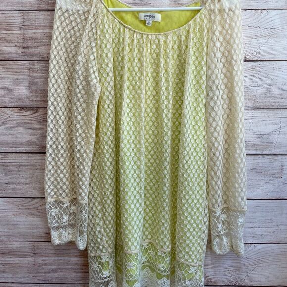 UMGEE LACE OVERLAY MINIDRESS IN CREAM - Picture 2 of 7